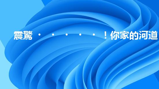 震驚！你家的河道也需要清淤公司施工嗎？